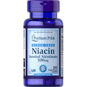 Puritan`s Pride Niacin 500 mg 100 caps